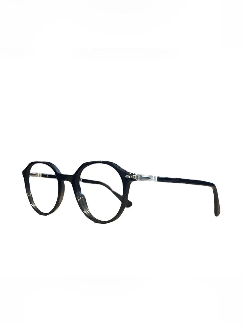 Authentic Persol Italian designer black round prescription eyeglasses frames